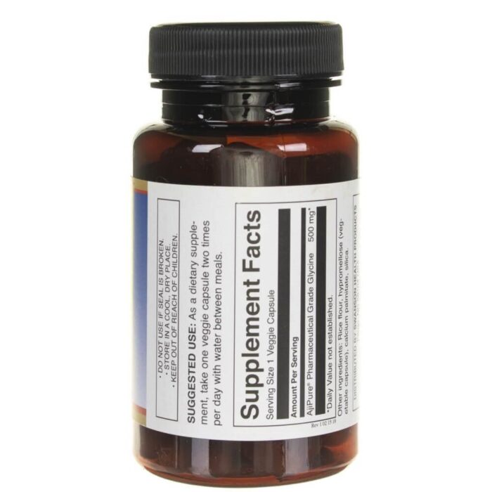 Swanson AjiPure Glicyna 500 mg - 60 kapsułek - obrazek 2