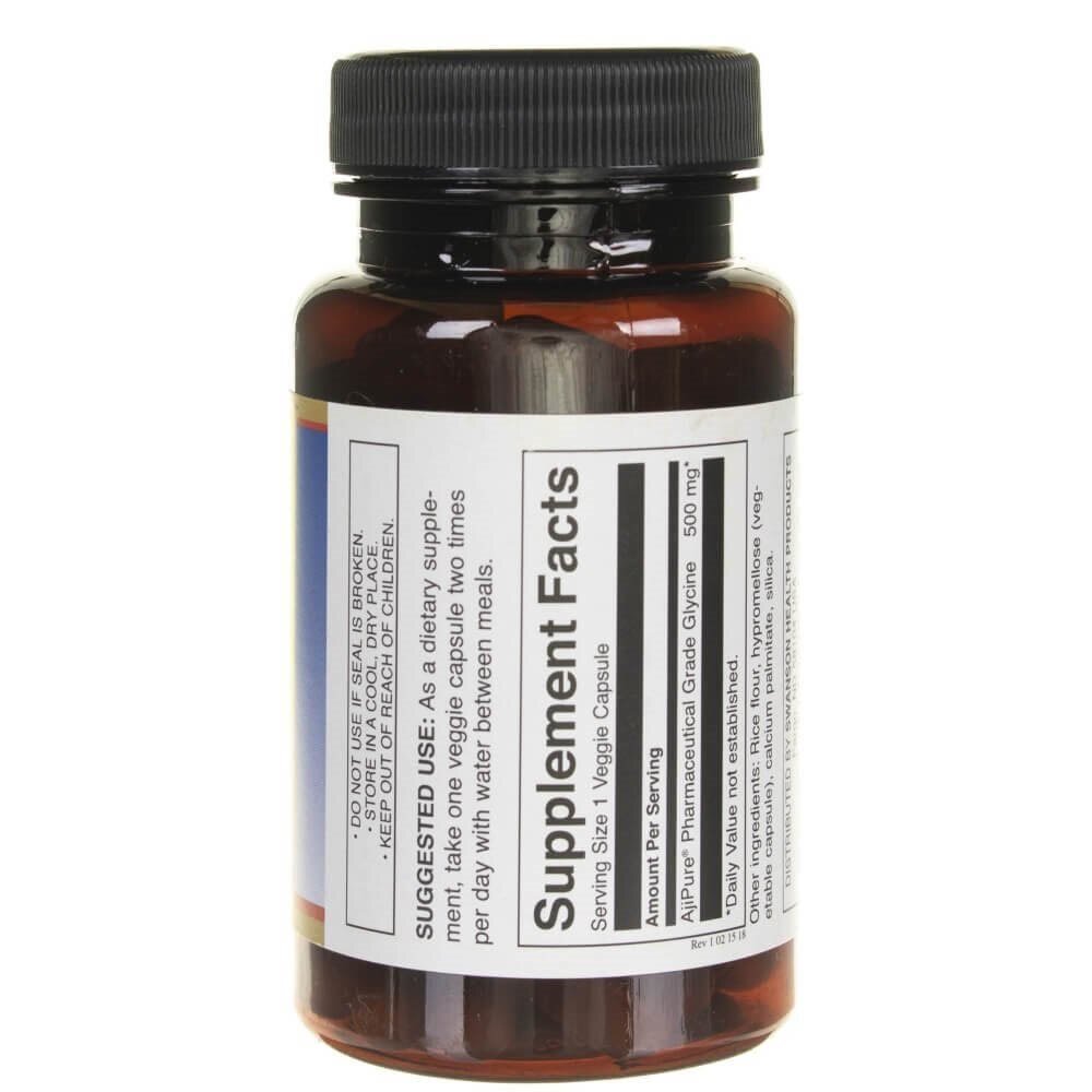 swu509-2-1.jpg Swanson AjiPure Glicyna 500 mg - 60 kapsułek - obrazek 2