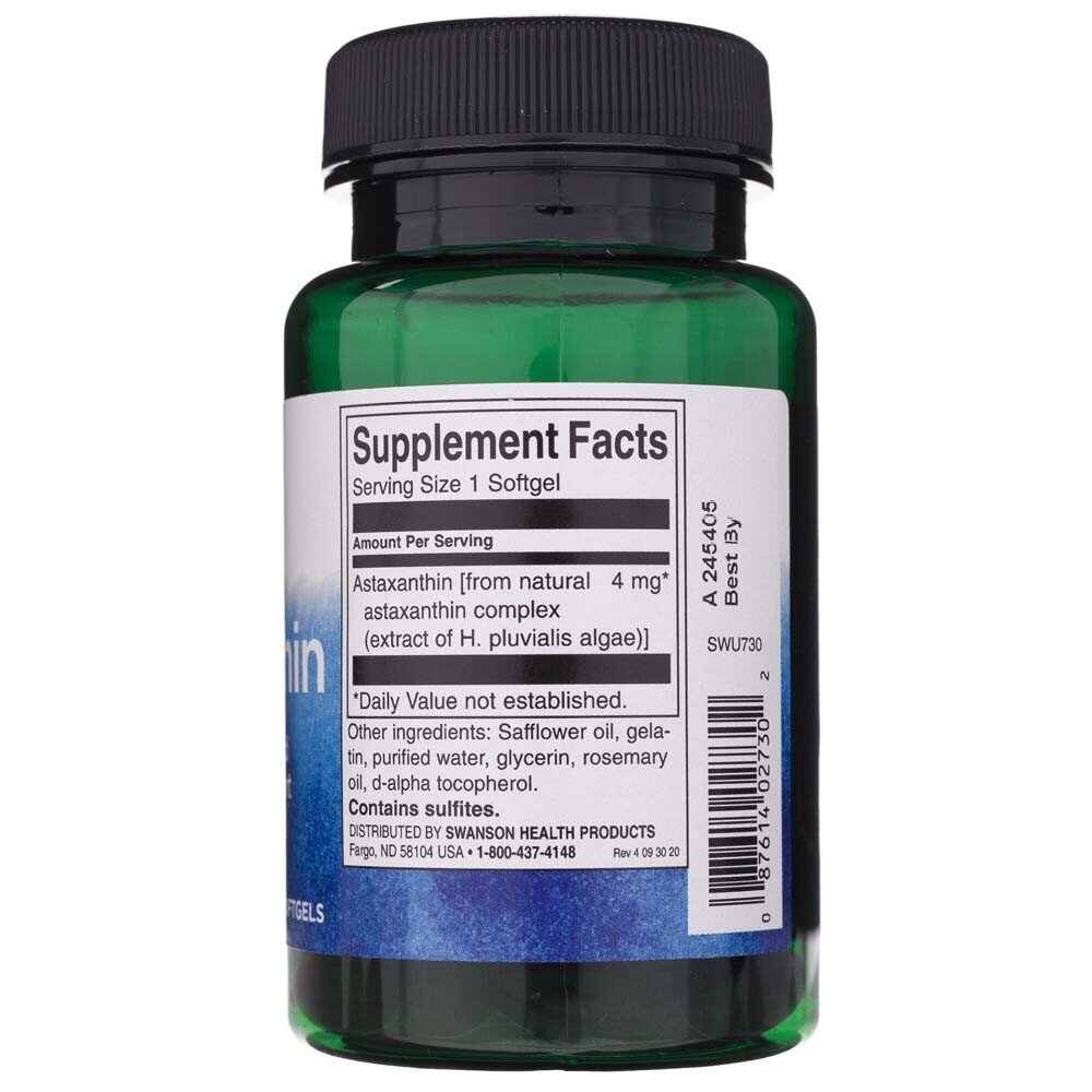 swu730-2-1.jpg Swanson Astaxanthin (Astaksantyna) 4 mg - 60 kapsułek - obrazek 2