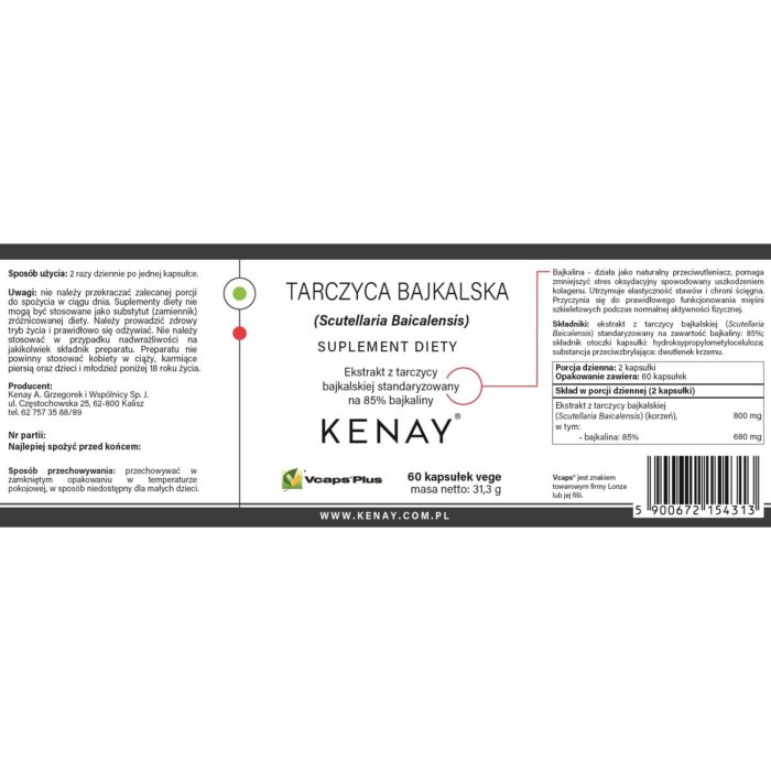 Tarczyca Bajkalska 60 kaps. - obrazek 2
