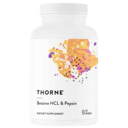 Thorne Research Betaina HCL i Pepsyna - 225 kapsułek