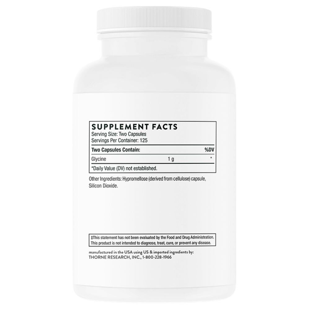 thr0650-3-1.jpg Thorne Research Glicyna 500 mg - 250 kapsułek - obrazek 3