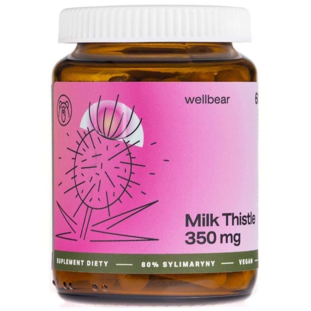 well-0667-ostropest-2-1.jpg Wellbear Milk Thistle (Ostropest plamisty) 350 mg - 60 kapsułek - obrazek 2