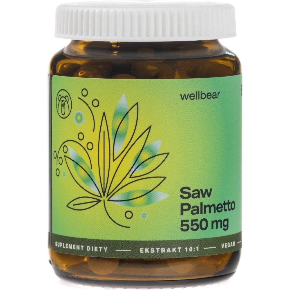 well-0668-saw-palm-1-1.jpg Wellbear Saw Palmetto 550 mg - 60 kaps - obrazek 1