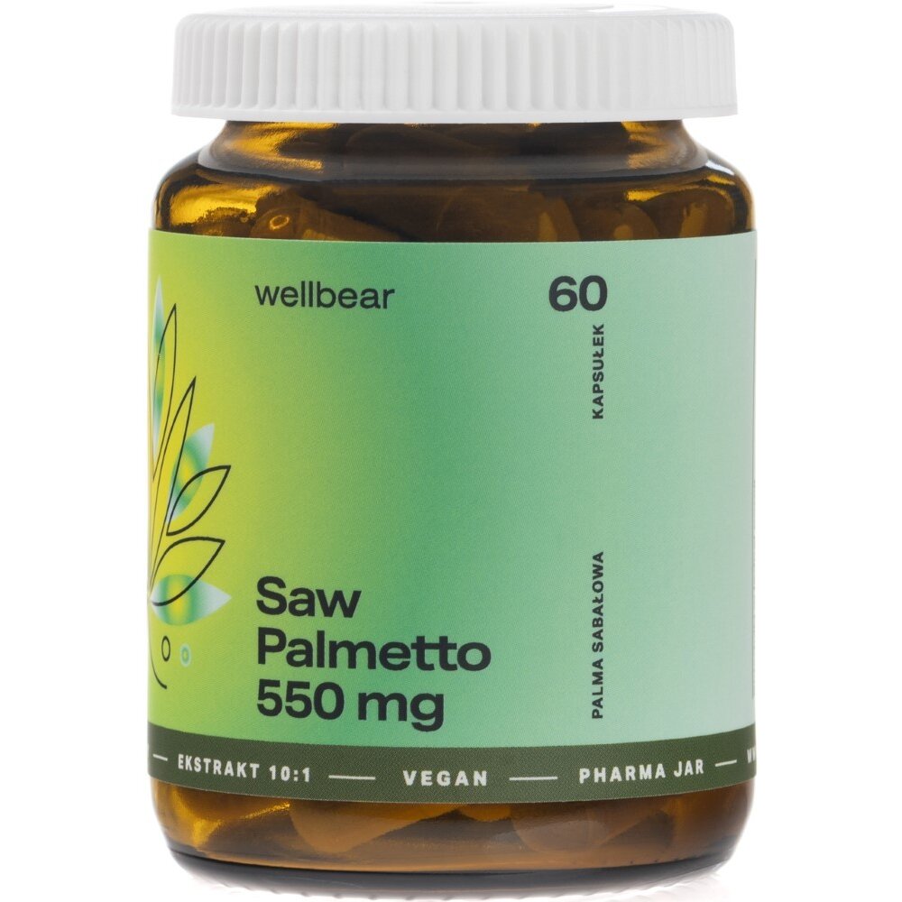 well-0668-saw-palm-2-1.jpg Wellbear Saw Palmetto 550 mg - 60 kaps - obrazek 2