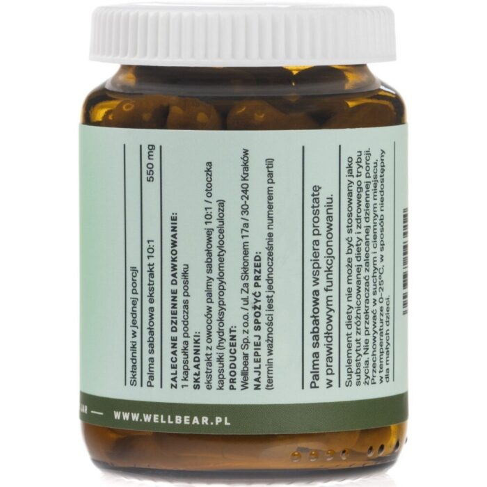 Wellbear Saw Palmetto 550 mg - 60 kaps - obrazek 3