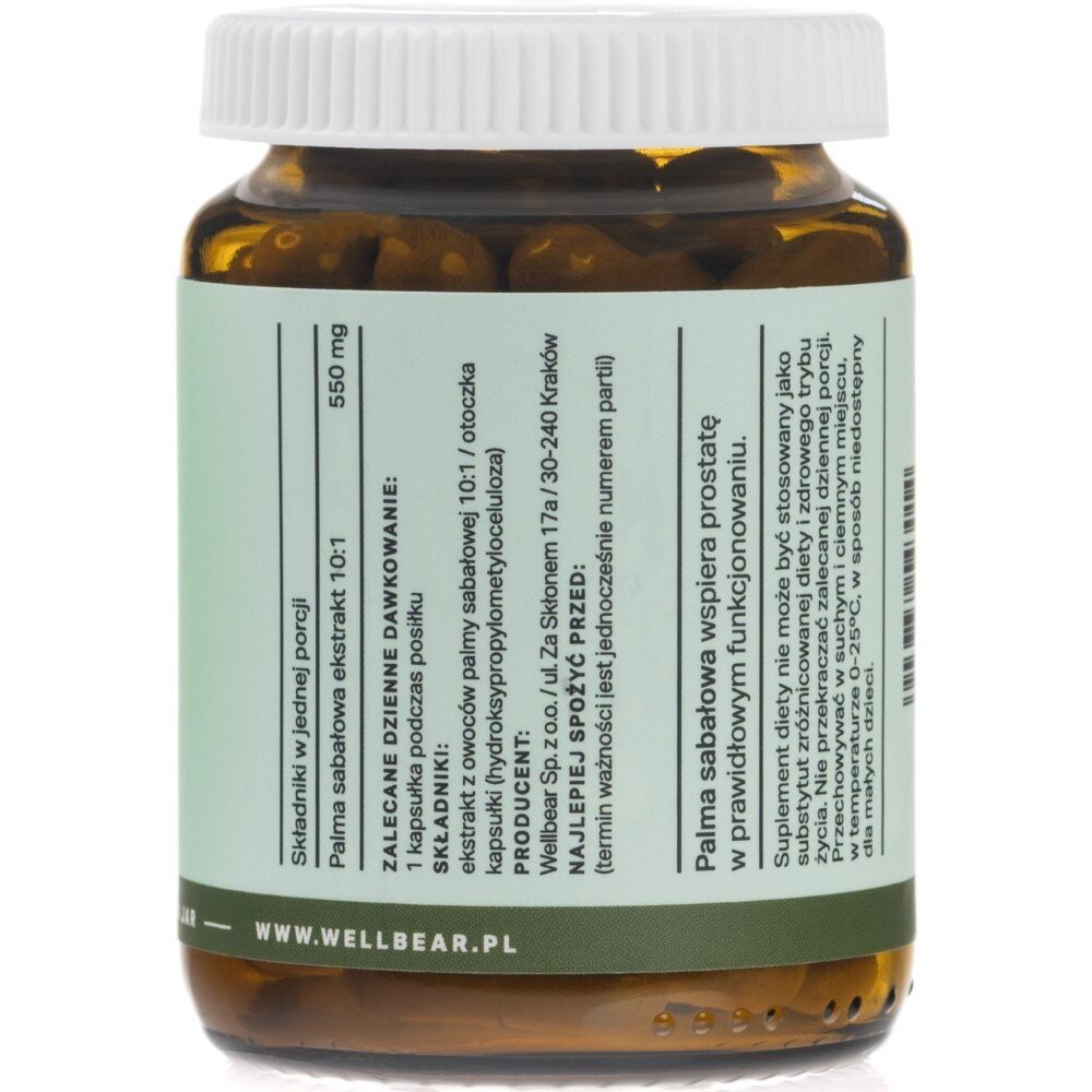 well-0668-saw-palm-3-1.jpg Wellbear Saw Palmetto 550 mg - 60 kaps - obrazek 3