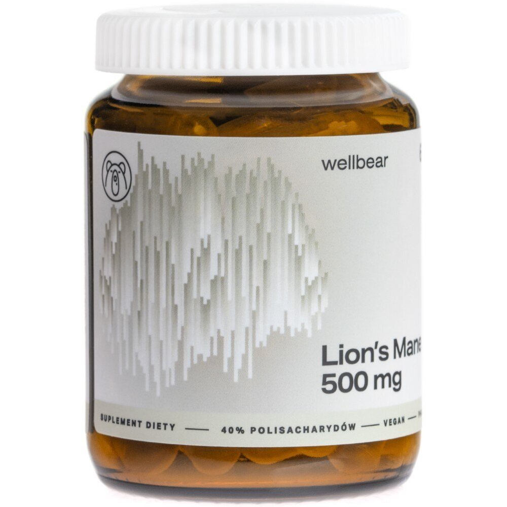 well-0673-lions-mane-2-1.jpg Wellbear Lion's Mane (Soplówka jeżowata) 500 mg - 60 kapsułek - obrazek 2