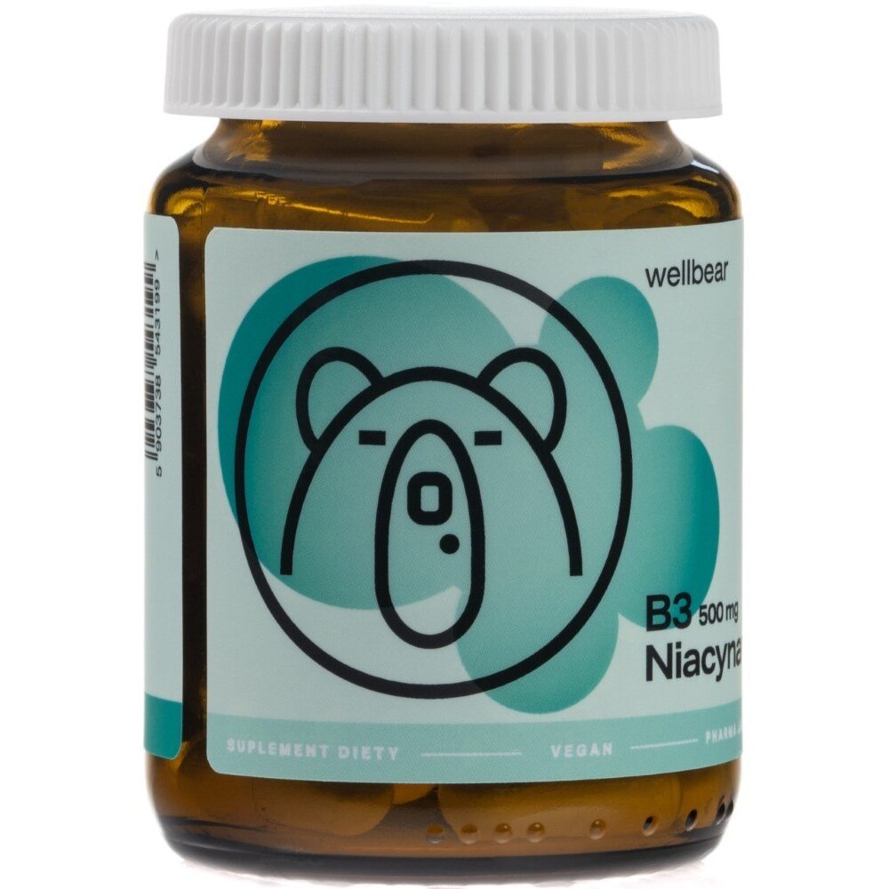 well-0727-wit-b3-3-1.jpg Wellbear Witamina B3 500 mg (Niacynamid) - 60 kapsułek - obrazek 3
