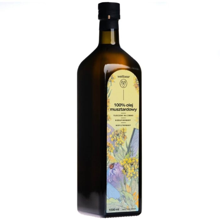 Wellbear Olej musztardowy zimnotłoczony - 1000 ml - obrazek 2