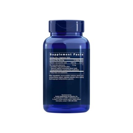 LIFE EXTENSION VITAMIN C AND BIO-QUERCETIN PHYTOSOME 250 tabletek