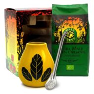 ZESTAW YERBA MATE BIO 400 g, MATERO (LOSOWY WZÓR), BOMBILLA - YERBA MATE GREEN ORGANIC - obrazek 3