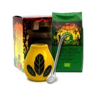 ZESTAW YERBA MATE BIO 400 g, MATERO (LOSOWY WZÓR), BOMBILLA - YERBA MATE GREEN ORGANIC - obrazek 4