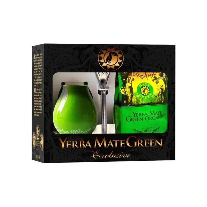 yerba-mate-zestaw-startowygreen-organicbio-4.jpg ZESTAW YERBA MATE BIO 400 g, MATERO (LOSOWY WZÓR), BOMBILLA - YERBA MATE GREEN ORGANIC - obrazek 1