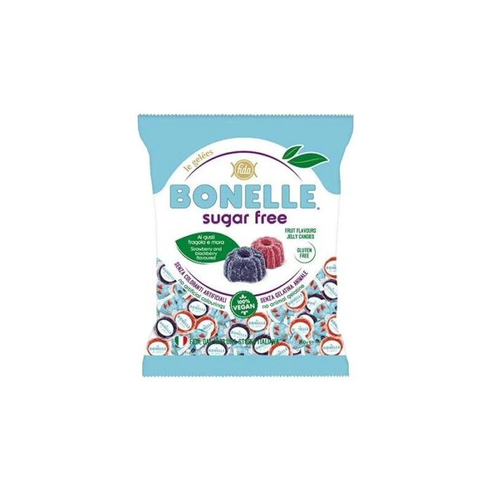 Żelki jeżyna / truskawka bez cukru 90g BONELLE - obrazek 1