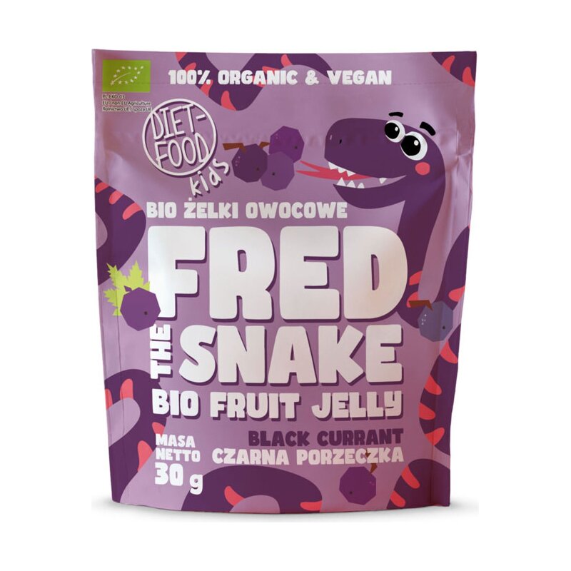 zelki-owocowe-fred-the-snake-czarna-porzeczka-30g-bio-3.jpg ŻELKI CZARNA PORZECZKA BEZ ŻELATYNY BIO 30 g - DIET-FOOD (FRED THE SNAKE) - obrazek 1