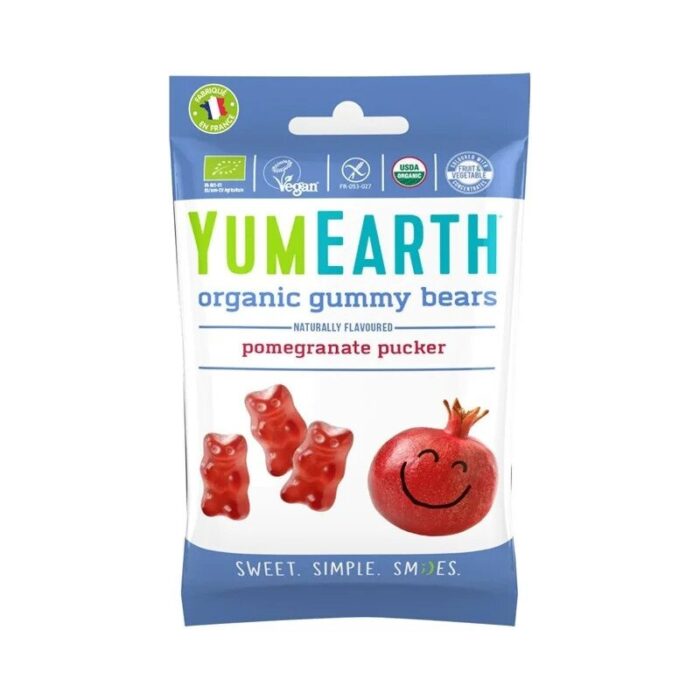 Żelki owocowe o smaku granatu 50g YUMEARTH BIO - obrazek 1
