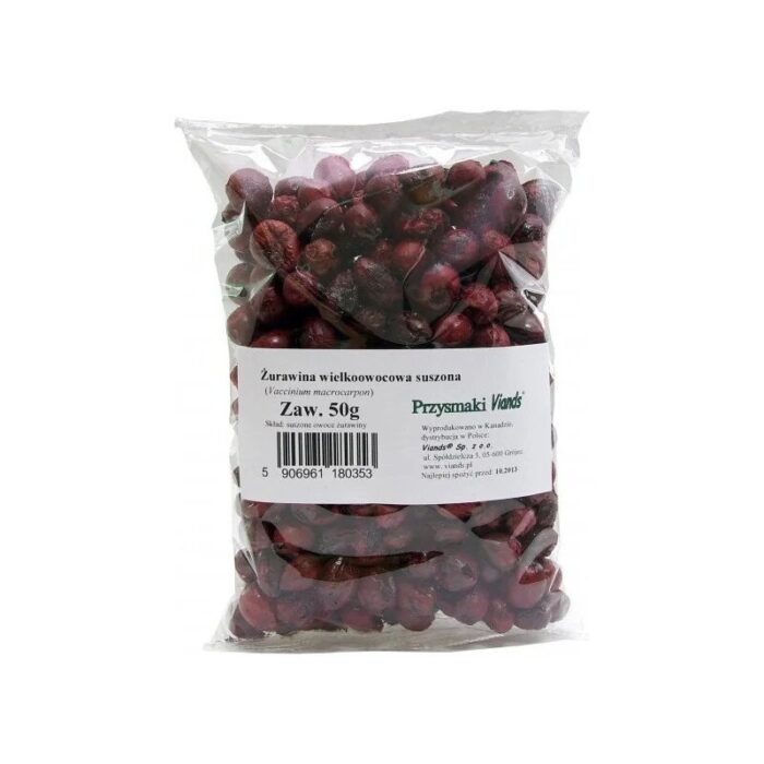 Żurawina wielkoowocowa suszona 50g VIANDS - obrazek 1